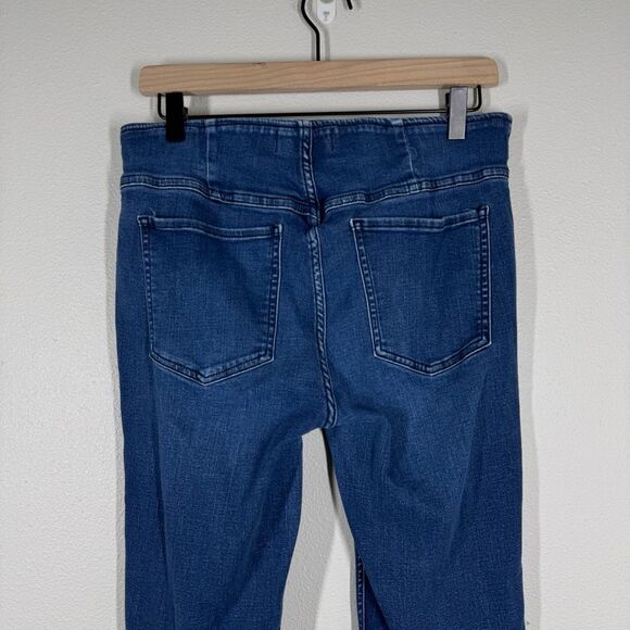 Free People Penny Pull On Flare Jeans Stretch Boho Festival Bell Bottoms Size 31 - Picture 5 of 7